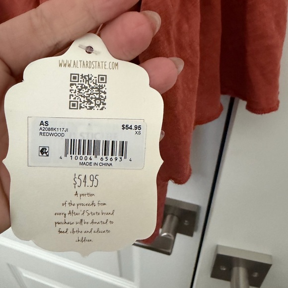 Altar'd State Terracotta Ruffle Tee - Picture 4 of 4